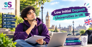 low initial deposit universities in UK